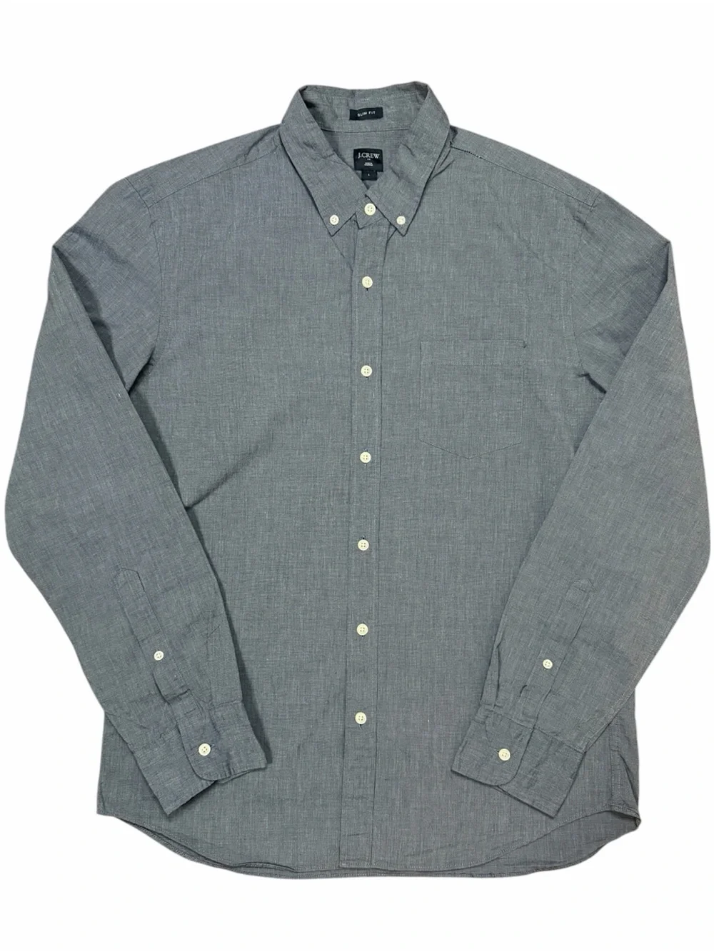 J. Crew Dark Blue Long-Sleeve Button-Down Shirt Men sz. L